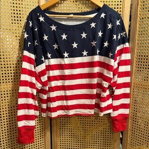Old Navy Stars and Stripes Sweater - Red, White, and Blue